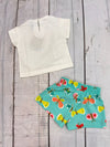 Conjunto Blusa M/C Mariposa Con Sort Estampada Azul Bebe Niña Mayoral  M1087