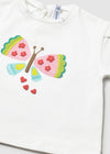 Conjunto Blusa M/C Mariposa Con Sort Estampada Azul Bebe Niña Mayoral  M1087