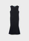 Vestido Rayas Midi Negro Junior Niña Mayoral M6914