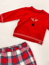 Conjunto Navideño Sueter Tejido Con Short Y Mallas Rojo Mayoral M2249