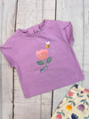 Conjunto Blusa M/C Lila Con Leggins Estampada Hueso Bebe Niña Mayoral