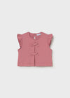 Conjunto Short Con Blusa Rayas Blush Bebe Niña Mayoral M1089