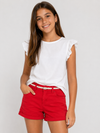Short Con Cinturón Color Persimon Niña Junior Mayoral M275