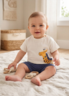 Conjunto Algodon Short Y Playera Azul Bebe Niño Mayoral M1668