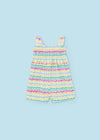 Overol Algodon Corto Estampado Color Agata Bebe Niña  Mayoral M1841