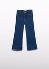 Pantalon Mezclilla Bootcut Azul Niña Abelylula M5277