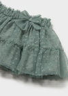 Conjunto Blusa M/L Vestir Crd-Verde Con Falda Tul Verde Bebe Niña Mayoral  M2089