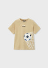 Conjunto de Playera M/C Futbol Legendary" Nuez con Bermuda de Algodón Marino Para Niño Mayoral M3073 / M3209