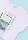 Conjunto Falda Blusa M/C Grafica Blanco Junior Niña Mayoral M6013