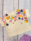 Conjunto Blusa M/C Serigrafiada Hueso Con Short Lila Bebe Niña Mayoral  M1085