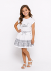 CONJUNTO BLUSA CISNE FALDA  CINTURA AJUSTABLE NIÑA BOBOLI MAYORAL