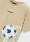 Conjunto de Playera M/C Futbol Legendary" Nuez con Bermuda de Algodón Marino Para Niño Mayoral M3073 / M3209