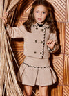 Conjunto Chaqueta Con Falda Latte Niña Abel Y Lula M5810