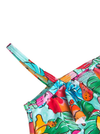 Traje De Baño Con Volante Estampado Flores Color Azul De Niña Boboli M828301