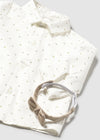 Conjunto pantalon con Camisa M/L Pajarita Aceite Bebe Niño Mayoral M2196