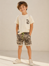 Conjunto Playera M/C Con Bermuda De Algodon  Marfil De Niño -Bci Boboli M623012