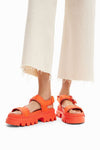 Huarache Chunky Naranja Desigual Para Mujer M24SSSP02