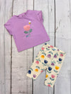 Conjunto Blusa M/C Lila Con Leggins Estampada Hueso Bebe Niña Mayoral