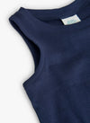 Blusa Top Better Cotton Canalé Marino De Niña -Bci Boboli M498045