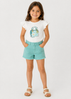 Conjunto de Shorts con Blusa   M/C crudo/Lago Niña Mayoral M3002