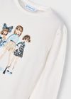 Conjunto Blusa M/L Vestir Nata-Marin Con Bermuda Niña Mayoral  M4011 M4242