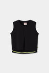Conjunto Blusa Con Short De Algodon Elástico Negro/Neon De Niña -Bci Boboli  M423100