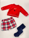 Conjunto Navideño Sueter Tejido Con Short Y Mallas Rojo Mayoral M2249