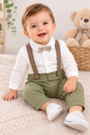 Conjunto pantalon con Camisa M/L Pajarita Aceite Bebe Niño Mayoral M2196