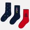 Set 3 pares de calcetines estampados "capitan" para niño Mayoral