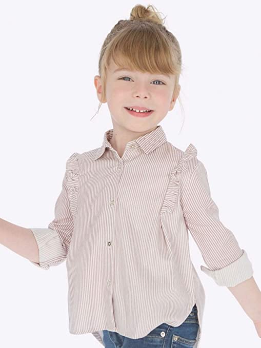 CAMISA VESTIR MANGA LARGA RALLAS CUARZO NI A Mayoral Boutique Marilu