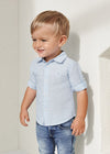 Camisa M/L Lino Celeste Bebe Niño  Mayoral M117 MAYORAL