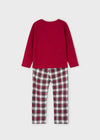 Pijama M/L Pantalon Cuadros Rojo Niña Mayoral M4759 MAYORAL