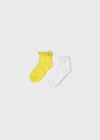 Set 2 Calcetines Amarillo-Blanco Niña Mayoral M10469 MAYORAL