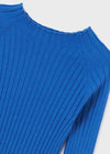 Blusa Medio Cuello Tejido Azul Rey Junior Niña Mayoral M7040 MAYORAL