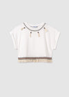 Blusa M/C Flecos Beige Junior Niña Mayoral M6006 MAYORAL