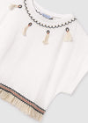 Blusa M/C Flecos Beige Junior Niña Mayoral M6006 MAYORAL