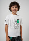 Playera M/C "Stronger" Blanco Junior Niño Mayoral M6045 MAYORAL
